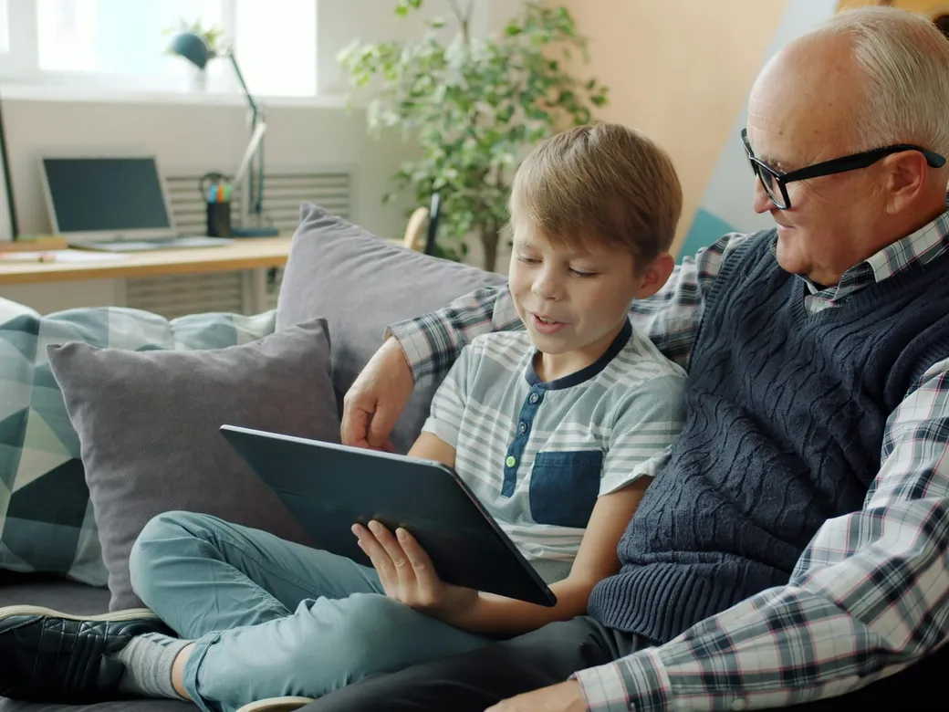Family members discussing a multigenerational estate plan