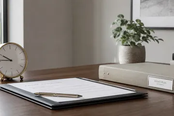 Estate-planning documents arranged for an asset-protection review